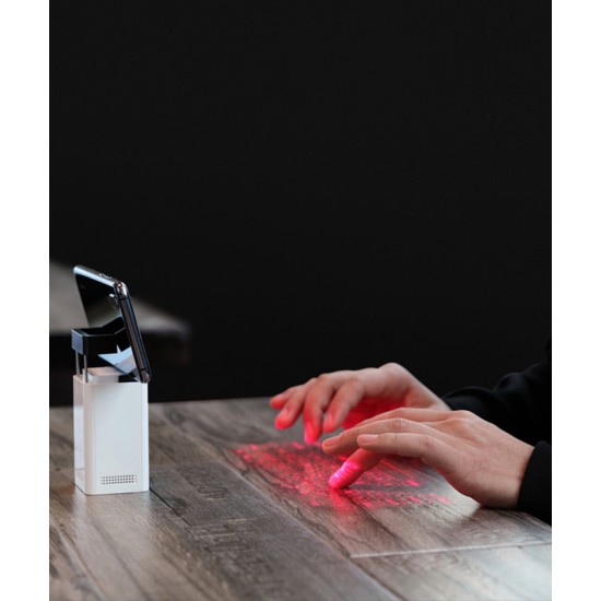 Wireless laser keyboard for phone and computer, keyboard and power bank in one, portable convenient electronic keyboard