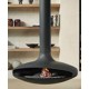 Suspended spray 3d fireplace humidifier with imitation of fire, wood-burning fireplace for home and garden