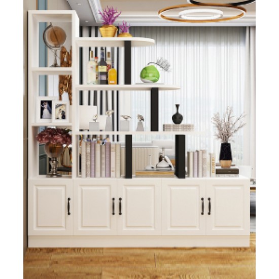 Multi-functional solid wood partition cabinet with large capacity separation cabinet hallway living room