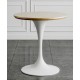 A beautiful dining table in a round cafe table made of light luxury, sturdy material that enhances your dining experience