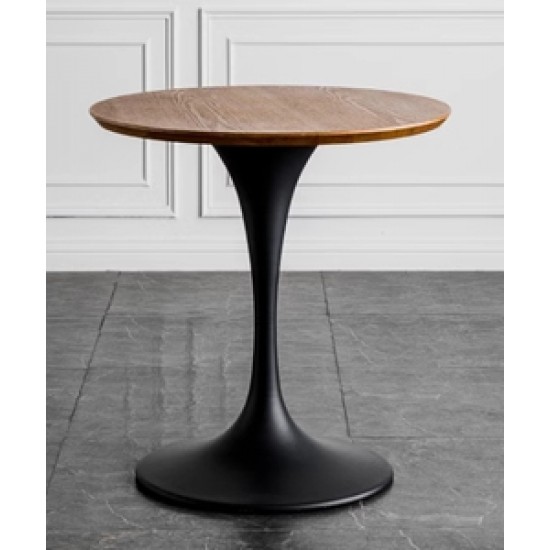 A beautiful dining table in a round cafe table made of light luxury, sturdy material that enhances your dining experience
