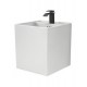 Wall-mounted ceramic sink (faucet, hanging basin, smart mirror) single basin for small apartment, suspended washbasin basin, wall-mounted washbasin