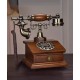 European style retro antique telephone, antique old-fashioned dial-up telephone, landline telephone for home