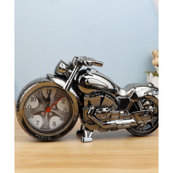 Alarm clock in the form of a motorcycle for a nostalgic style, Clock as decor, old-fashioned atmosphere in the house