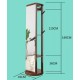 Full body mirror, floor mirror, rotating mirror for living room bedroom with multi-function hanger