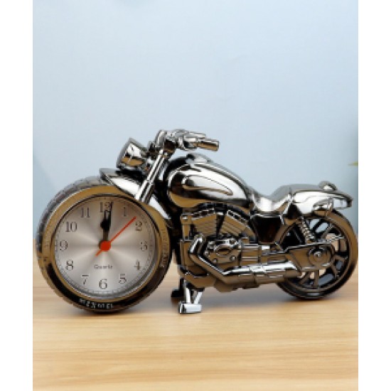 Alarm clock in the form of a motorcycle for a nostalgic style, Clock as decor, old-fashioned atmosphere in the house