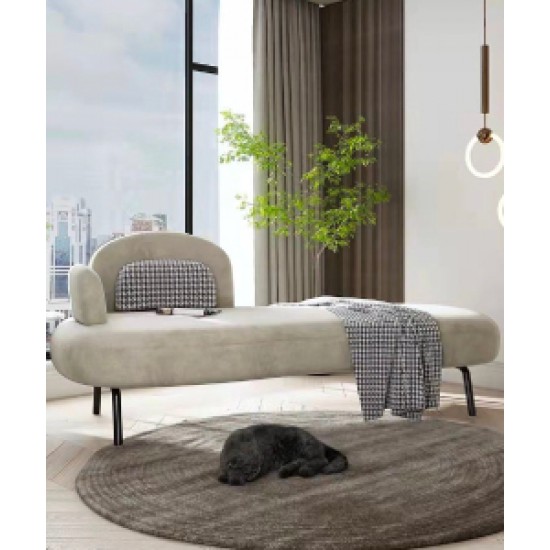 American simple modern chaise longue birch material sofa small apartment fabric chaise longue