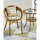 Balcony table and chair set, rattan chair three-piece set, leisure round table and chairs, small tea table combination