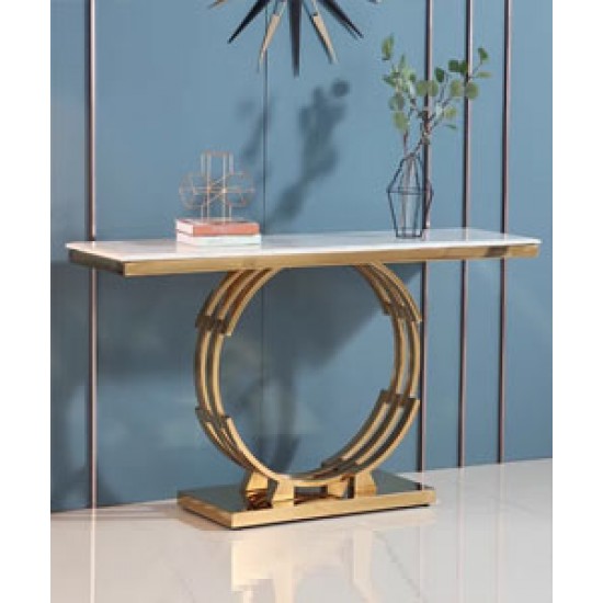 Light luxury stainless steel porch table, marble porch table, entrance, hallway wall side tables, long narrow porch table