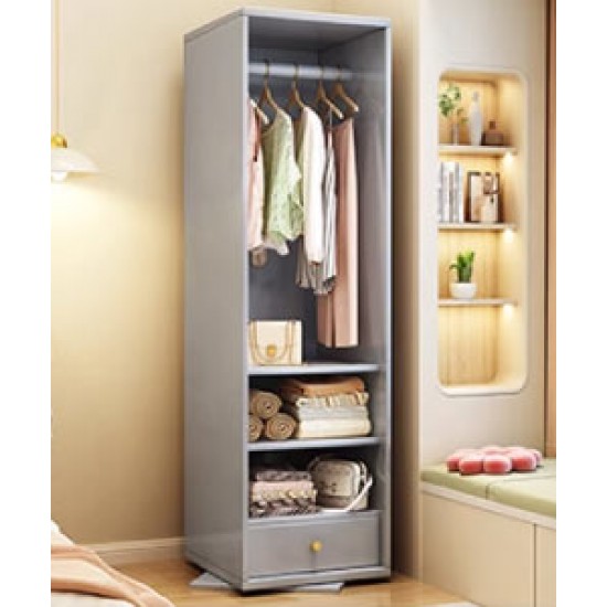 Dressing mirror, solid wood full body mirror, rotatable home floor mirror, mirror with hanging storage cabinet for bedroom