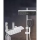 Gray rain shower set, the ultimate showering luxury for a customizable and refreshing experience