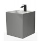 Wall-mounted ceramic sink (faucet, hanging basin, smart mirror) single basin for small apartment, suspended washbasin basin, wall-mounted washbasin