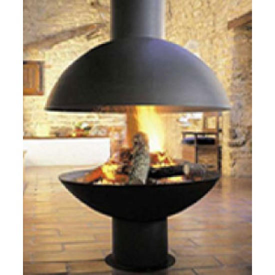 Suspended spray 3d fireplace humidifier with imitation of fire, wood-burning fireplace for home and garden