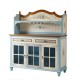 Mediterranean style wine cabinet, three doors, large capacity cabinet, wall integrated storage cabinet