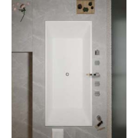 Bathtub with slim edge design, rectangular shaped small luxury bathtub