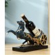 American style handcraft happy horse carriage wine rack decoration, home decoration american crafts