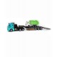 Electric remote control toy car for boys, flatbed trailer with forklift, car transporter garbage transport truck
