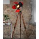 American style retro solid wood floor lamp, Living room floor lamp with LED remote control