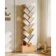 A simple multi-shelf floor-to-ceiling bookcase, reative narrow bookcase, multi-layer bedside reading rack bay window