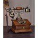 European style retro antique telephone, antique old-fashioned dial-up telephone, landline telephone for home