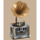 Retro phonograph, antique decoration for living room, vinyl record player, old fashioned creative design record music player