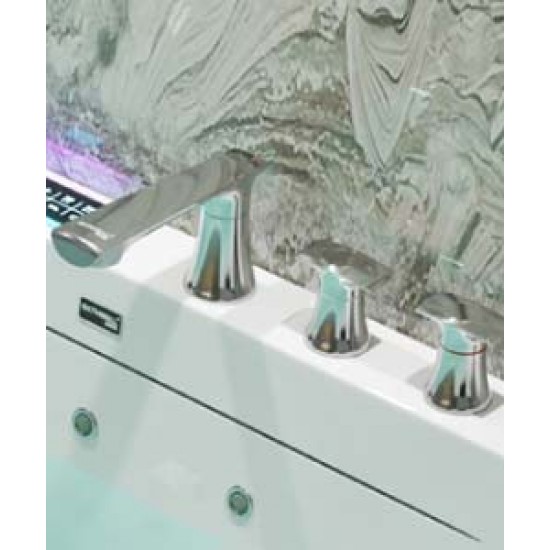 Japanese style acrylic smart bathtub, slim edge with glass, luxury bathtub with constant temperature