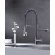 German kitchen faucet, hot and cold water sink, kitchen sink faucet, full copper swivel telescopic faucet