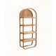 Rattan woven multilayer simple shelf, living room storage rack, rattan flower stand