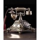 Classic elegance, antique European old fashioned telephone, creative wired landline phone for retro home fashion