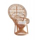 Creative rattan furniture peacock design chair, bedroom living room chair, Scandinavian chair