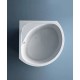 Keze triangular fan-shaped bathtub, acrylic sitting mini massage corner bathtub for small homes