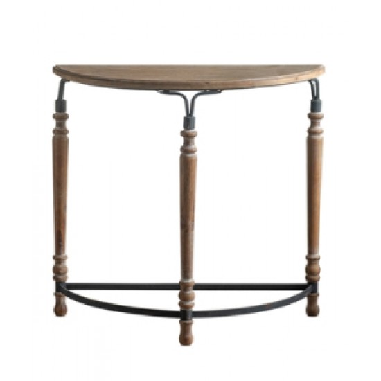 Decorative hallway table made of solid wood in a retro nostalgic style, American-style wrought iron porch table partition cabinet, decorative table