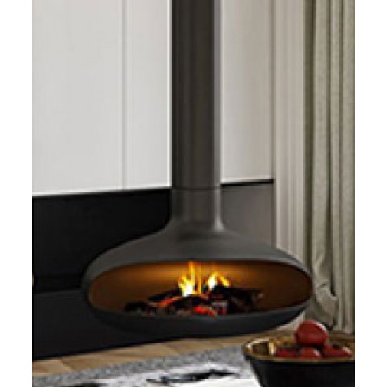 Suspended spray 3d fireplace humidifier with imitation of fire, wood-burning fireplace for home and garden