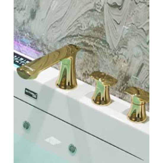 Japanese style acrylic smart bathtub, slim edge with glass, luxury bathtub with constant temperature