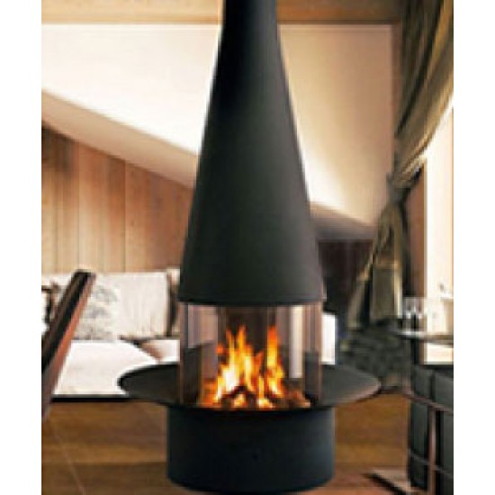 Suspended spray 3d fireplace humidifier with imitation of fire, wood-burning fireplace for home and garden