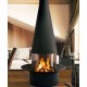 Suspended spray 3d fireplace humidifier with imitation of fire, wood-burning fireplace for home and garden