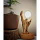 Exquisite handmade solid wood table lamp for bedroom and desktop, handmade solid wood small table, natural style decor, high-value creative holiday gift