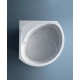 Keze triangular fan-shaped bathtub, acrylic sitting mini massage corner bathtub for small homes