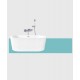 European-style acrylic home bathtub, double deepening isolation bathtub, simple bathroom decoration combination