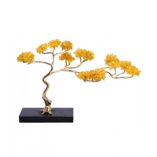Handmade desktop wealth income symbol decor for home, Citrine fortune tree ornament entrance wine, decoration hand crafts 