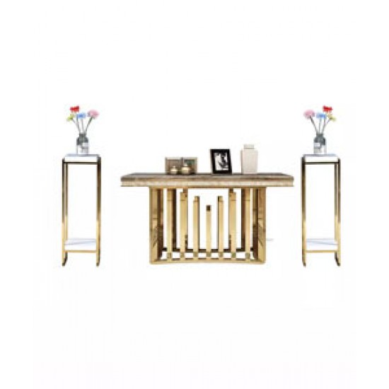 Postmodern luxury balcony table, marble balcony table, simple creative table for hallway against the wall
