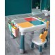 A multi-functional building block table, a large particle building puzzle for kids, is a convenient way to have fun