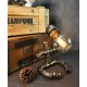 Decorative table lamp in retro style Creative loft-style plumber robot, table lamp, lamp gift, coffee bar decorative industrial lamp, eye protection creative water pipe robot