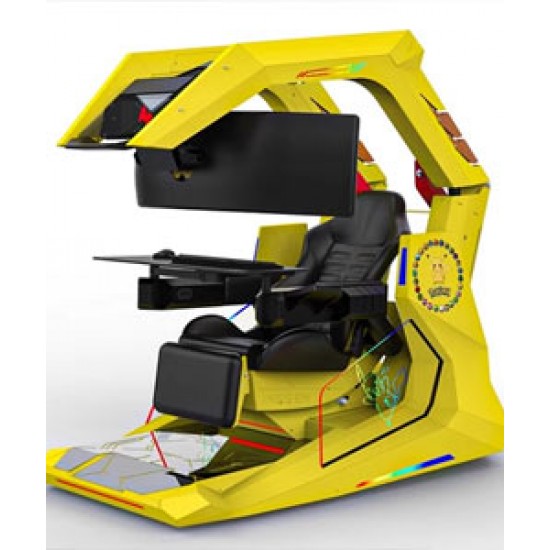 Gaming room computer cockpit, one-piece gaming chair, cockpit for e-sports room