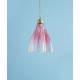 Nordic minimalist stained glass hanging line bedside lamp, post-modern creative bedroom restaurant lamp, small chandelier
