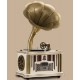Retro phonograph, antique decoration for living room, vinyl record player, old fashioned creative design record music player