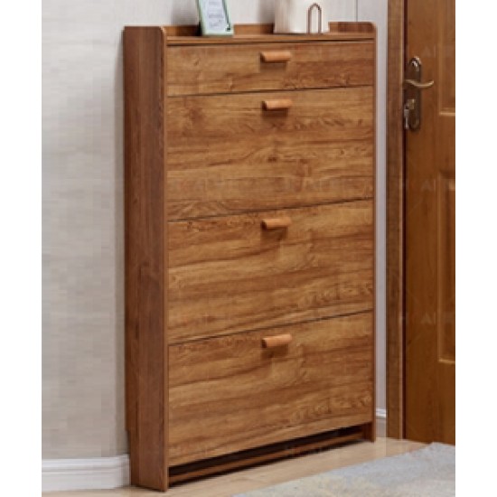 Convenient wooden ultra-thin shoe cabinet practical multi-tier shoe storage cabinet