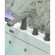 Japanese style acrylic smart bathtub, slim edge with glass, luxury bathtub with constant temperature