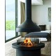 Suspended spray 3d fireplace humidifier with imitation of fire, wood-burning fireplace for home and garden