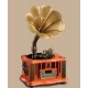 Retro phonograph, antique decoration for living room, vinyl record player, old fashioned creative design record music player